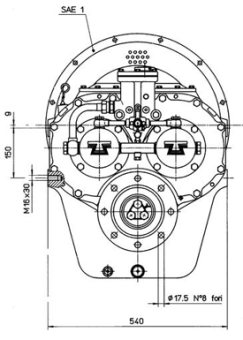 Technodrive Hydraulic Marine Gearbox TM360, R=3,00:1