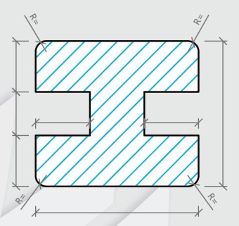 Wood Rail H-Profile Koppellijst 40x45 mm