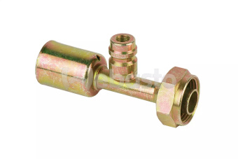 Webasto 6280110FG047A - Crimp Fitting Female 1/2 Inch 180 Degrees Rotalock Valve 1 Inch 14uns 2B (Previous: 80110FG047)