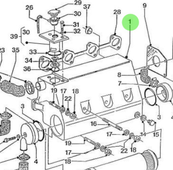 Nanni Diesel 970302601 - Heat Exchanger Body for 4.150HE Engines