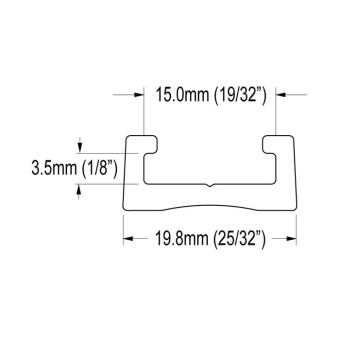 Ronstan RC9190-0.45 Series 19 C-Track, 0.45m