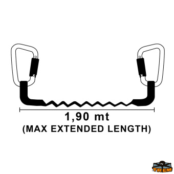 Trem B1423102 - Elastic Safety Line Segura Static With 2 Snap Hooks