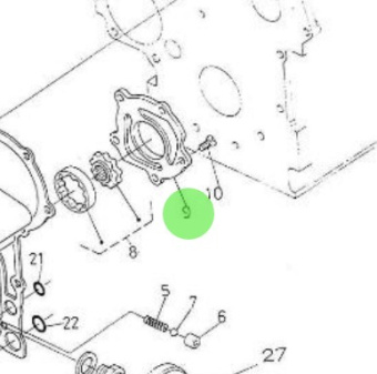 Nanni Diesel 970302733 - Oil Pump Cover for Timing Gear Case