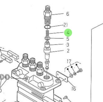 Nanni Diesel 970307371 - Delivery Valve Spring for Injection and Feed Pump Systems