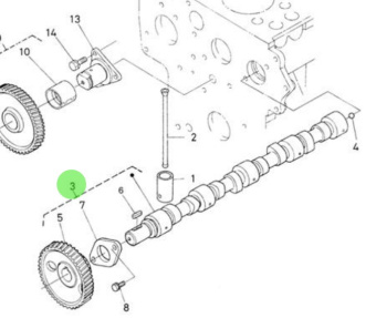 Nanni Diesel 970312997 - Camshaft Assembly for N4.60 Engines
