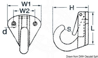 Osculati 09.171.00 - Brass Plate With Snapshackle