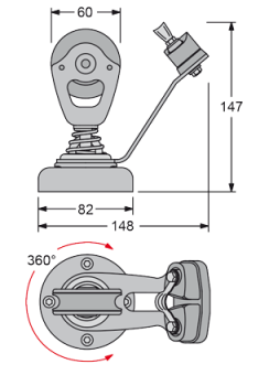Antal 522.140 - Aluminum Swivelling Cam Cleat With Block