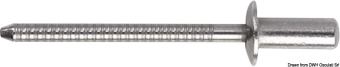 Osculati 37.220.14 - Stainless Steel Stud Standard Head 4.8 x 14mm (500 pcs/box)