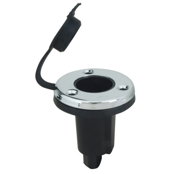 Perko 1045P0SDP - 1045 Round Base 0° 2-Pin Stainless Steel/Black