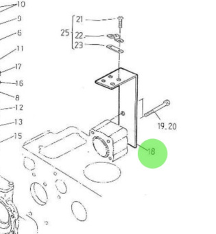 Nanni Diesel 970307403 - Throttle Support for Accelerator Assembly