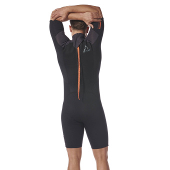 Plastimo P203220 - Neoprene Essential 3/2mm Wetsuit - Men's Shorty Black/Solar Size L