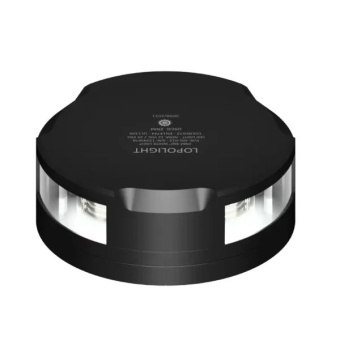 Lopolight 201-012-FB-B 15M - 2NM 360° Anchor Light White Black Flat Base