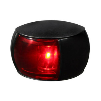 Hella Marine 2LT 980 520-001 - 2 NM NaviLED Port Navigation Lamp, Black Shroud - Red Lens (120mm Cable)