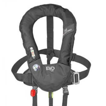 Plastimo 66950 - EVO 165 Inflatable Lifejacket With Harness, Manual, Black