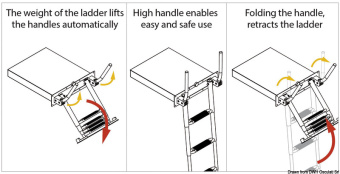 Osculati 49.569.04 - EasyUp Built-In Telescopic Ladder With Handles