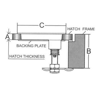 Marine Town AISI 316 Hatch Latch With Key