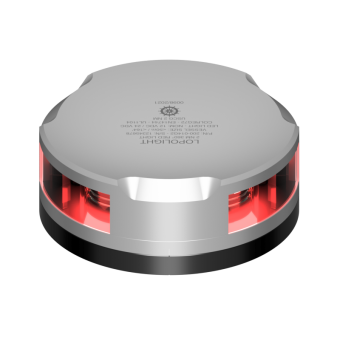 Lopolight 201-014-FB - Navigation Light 2NM 360° Red, Silver W/FB Base