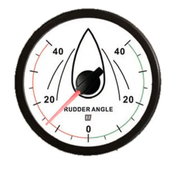 Vetus RUDDW40 - Rudder Position Gauge, White, 12/24V, Cut-out Size Ø 100 mm (excl. Sensor)