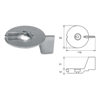 Bukh PRO L8145305 - Anode F/MERCURY EngineS