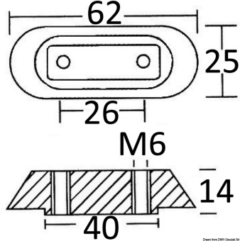 Osculati 43.315.23 - Magnesium Plate Anode 10/50 HP