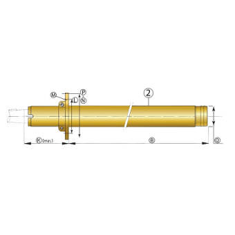 Vetus BL60/1000 - Bronze Stern Tube Length 1000 mm on Shaft 60 mm