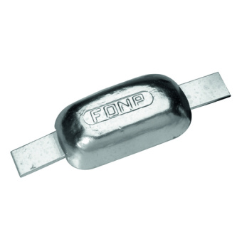 Plastimo 38214 - Weld-on Anode, galvanised steel fixing strap 1 kg - Zinc