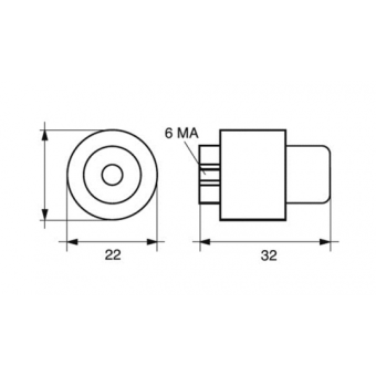 Tecnoseal Zinc Cylinder For 80/300 HP Yamaha Engine