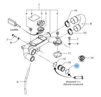 Vetus 08-00063 - O-ring for Connection Pipe D2009