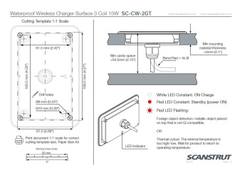 Scanstrut SC-CW-2GT ROKK 3 Coil Surface Charger 15W (12/24V)
