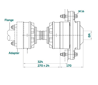 Aquadrive CVB42.30 – Moduline B30 Anti-Vibration CV Shaft System