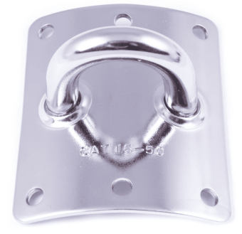 SeaSure 15.50 Bow Mast Eye Plate, 75 mm Radius, 73 x 65 mm, 316 Stainless Steel