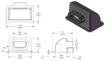 MSI TB84-4S 8" x 4" ABS Plastic Transition Box with 4" Ring Side