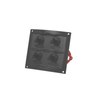 BEP Black Waterproof Panel 4 Switches