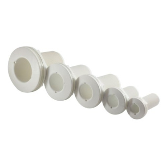 Allpa Plastic Skin Fitting, 1-1/2", With Outer Thread, White