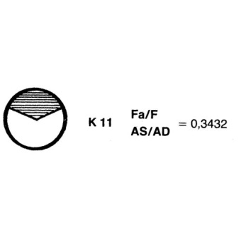 Radice 2-Blade Bronze Propeller Type K11, 13"x10", Shaft Ø25mm, Taper 1:10, Right