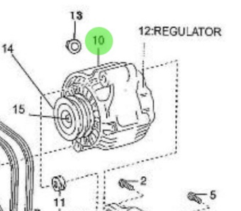 Nanni Diesel 970312339 - Alternator for T4.155 and 4.380TDI Engines