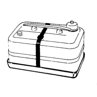 Allpa Rubber Mounting Tray For Battery Boxes And Fuel Tanks, Including Strap