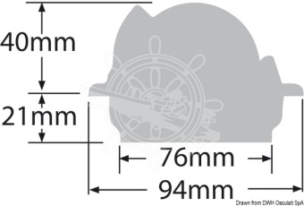 Osculati 25.080.03 - RITCHIE Trek 2 "1/4 (57 mm) Compass With Compensators And Illumination, Tie-in, Gray-blue (1 set. 1 pc each)