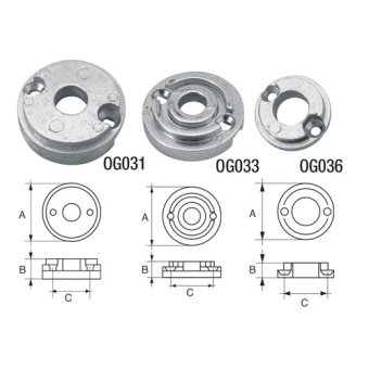 E. Polipodio Vetus Thruster Zinc Anodes