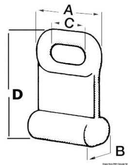 Osculati 58.357.00 - Mainsail Slide 9x23 mm (10 pcs.)