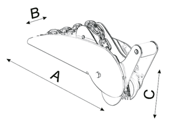 Allpa Stainless Steel Anchor Bow Roller, A=695mm, B=90mm, C=150mm (Tilting, Up To 30kg)