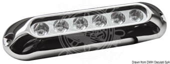 Osculati 13.271.06 - Underwater LED Lamp For Transom Platforms, Transits And Sides Of The Vessel 100 W, Blue