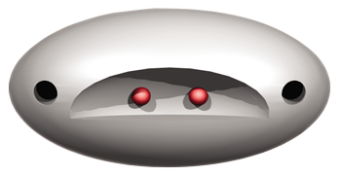 Allpa LED Courtesy Light, Aluminum Housing, Built-On, 12v/0,23w, LED 2x 5ø, 44x19x13mm