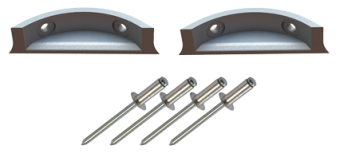 Goiot Tradition Aluminum Latch (Pair Of 2), Rivets Supplied