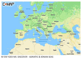 C-MAP Memory Card Discover - Adriatic & Ionian Sea