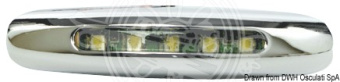 Osculati 12V IP67 5-LED Courtesy Light 80x18 mm Chromed Aluminium