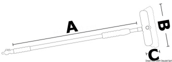 Osculati 36.191.02 - Mafrast 2-Angle Telescopic Brush 117/180 cm