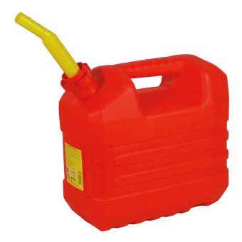 Plastic Red Jerry Can + Pouring Spout 10 L