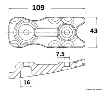 Osculati 43.424.51 - Anodo Alluminio Trim Mercury 350 Pro