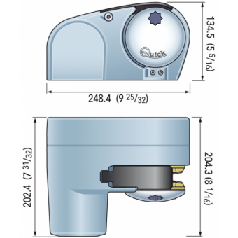Quick Genius GP2 1500 On-deck Windlass 800 Watt - 12 Volt For Chain 6 mm